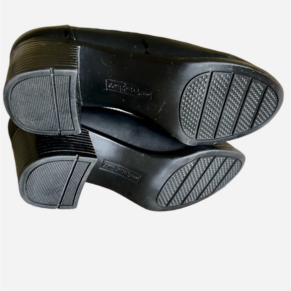 Comfortview Gladys Black Faux Suede Block Heel Loafers Size 8.5 WW shoes - Picture 5 of 13